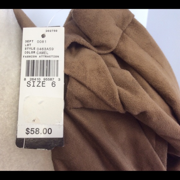 NWT ABG soft camel colored short jacket.  SZ 6 - Picture 3 of 8